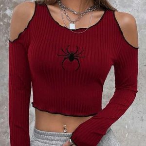 spider embroidered red top!